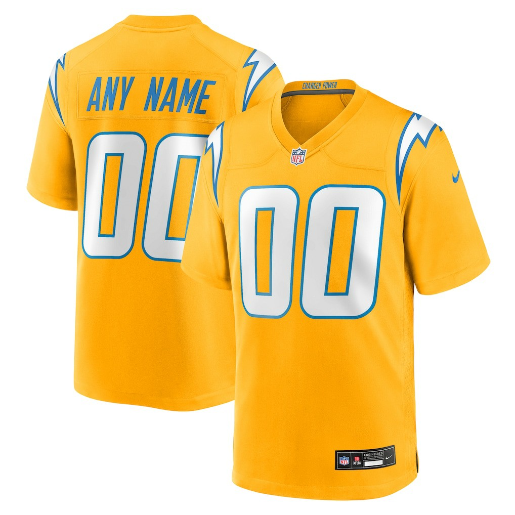Los Angeles Chargers Alternate Charger Power Game Custom Jersey | NFL On sale