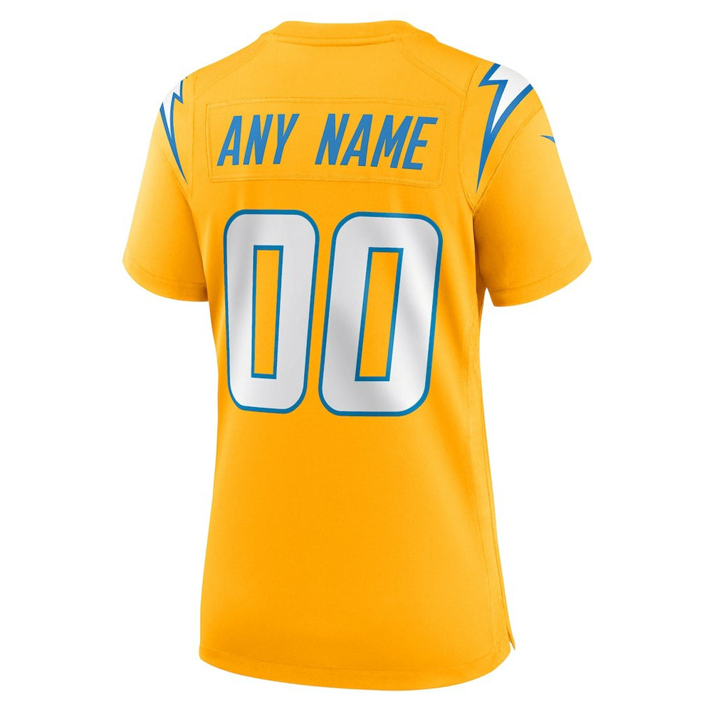 Los Angeles Chargers Women's Alternate Charger Power Game Custom Jersey | NFL Discount