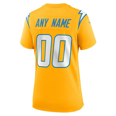 Los Angeles Chargers Women's Alternate Charger Power Game Custom Jersey | NFL Discount