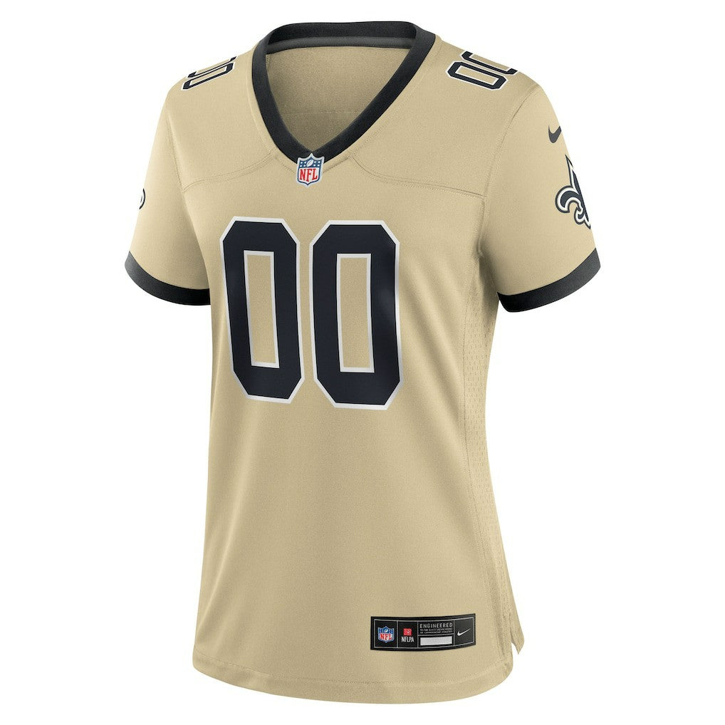 New Orleans Saints Women's Gameday Golds Alternate Custom Game Jersey | NFL New