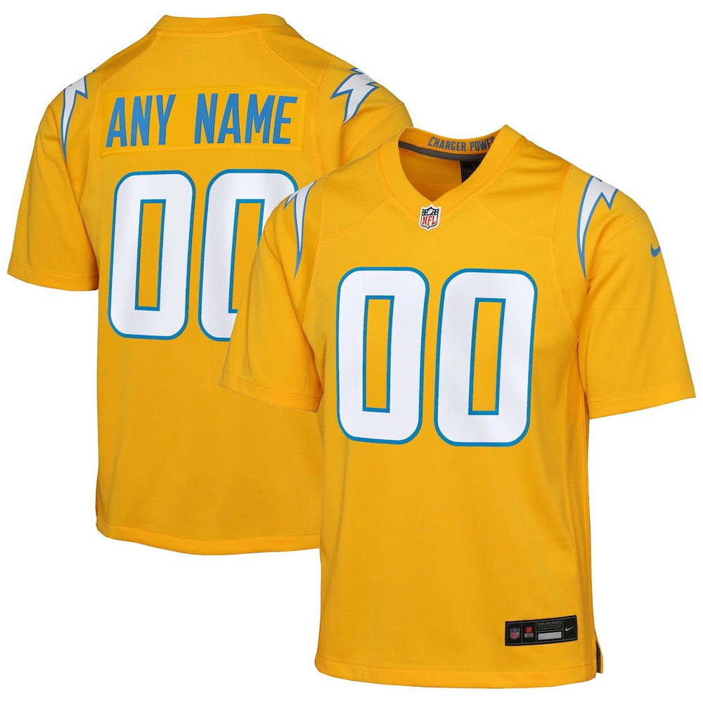 Los Angeles Chargers Youth Alternate Charger Power Game Custom Jersey | NFL On sale