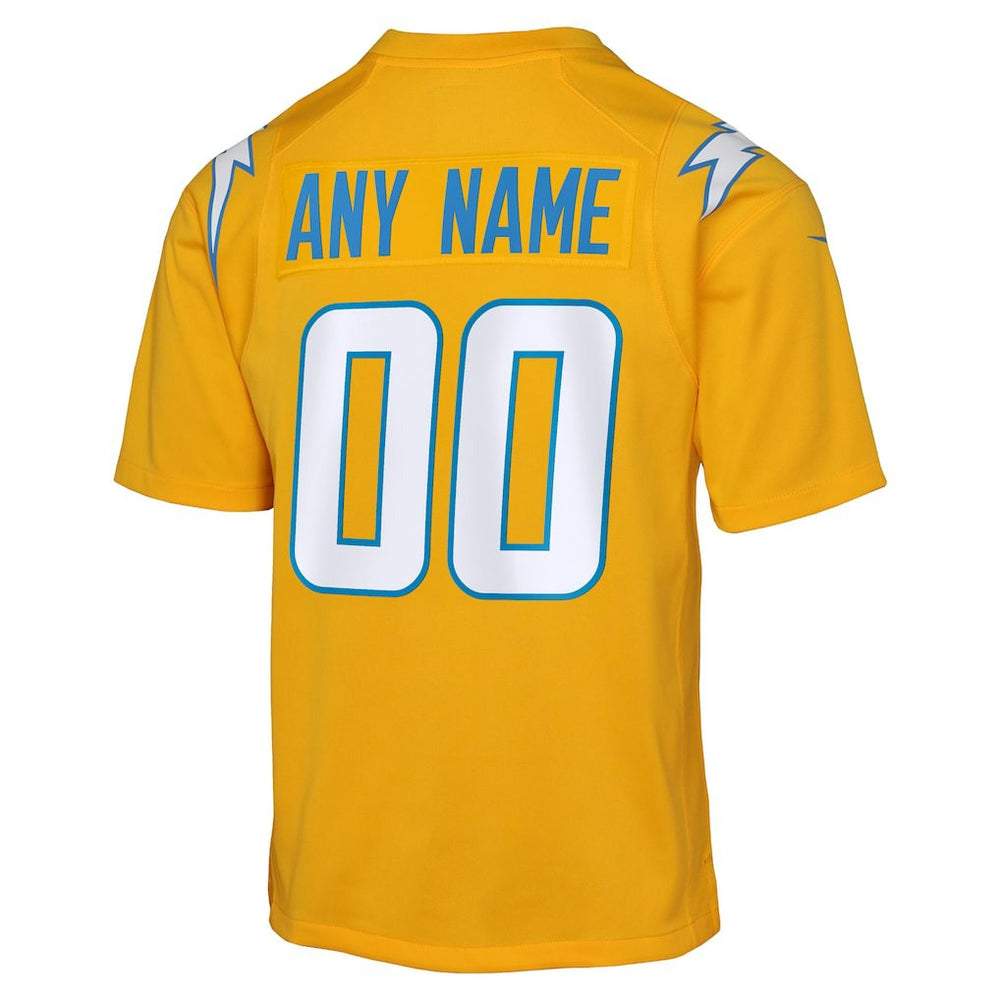 Los Angeles Chargers Youth Alternate Charger Power Game Custom Jersey | NFL On sale