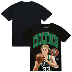 Black Larry Bird Boston Celtics Hardwood Classics Player Arch T-Shirt | NBA