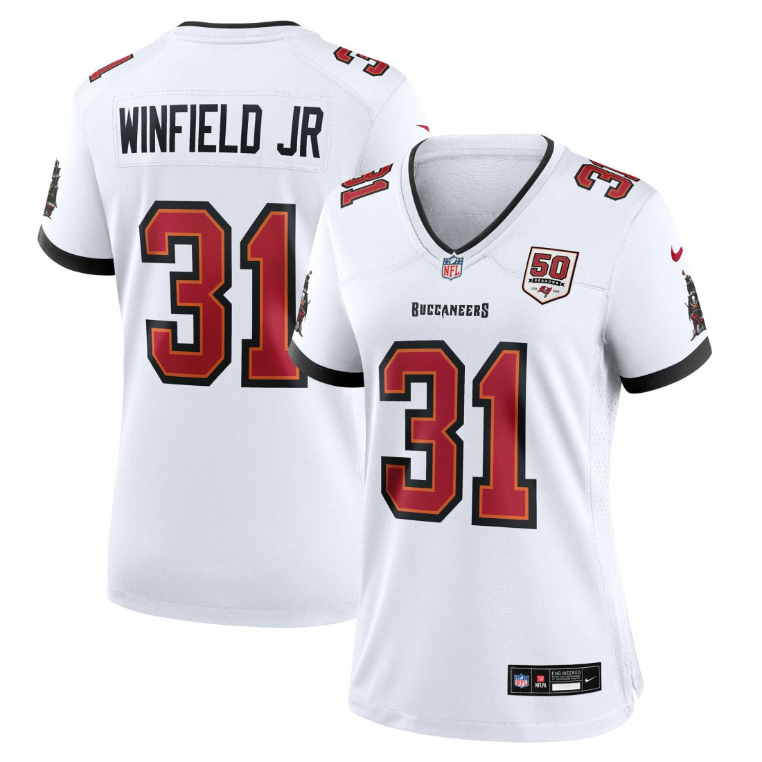 Tampa Bay Buccaneers Antoine Winfield Jr.  Women's 50th Season Patch Game Jersey | NFL Outlet