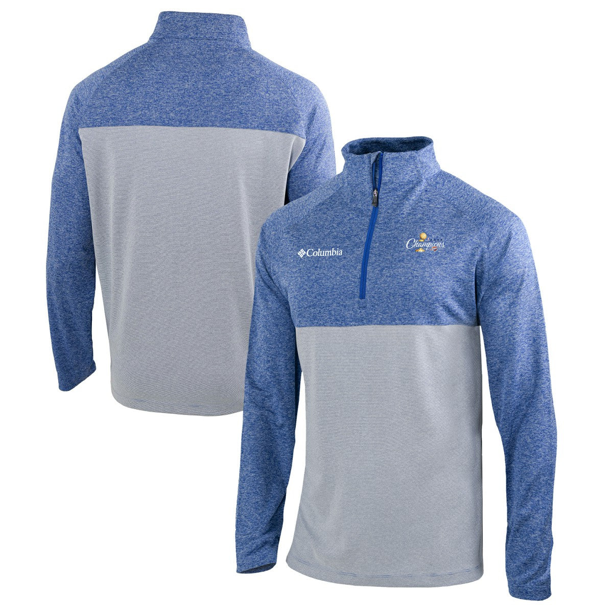 Blue Oklahoma City Thunder 2025 NBA Finals Champions Rockin' It Raglan Omni-Wick Quarter-Zip Pullover | NBA