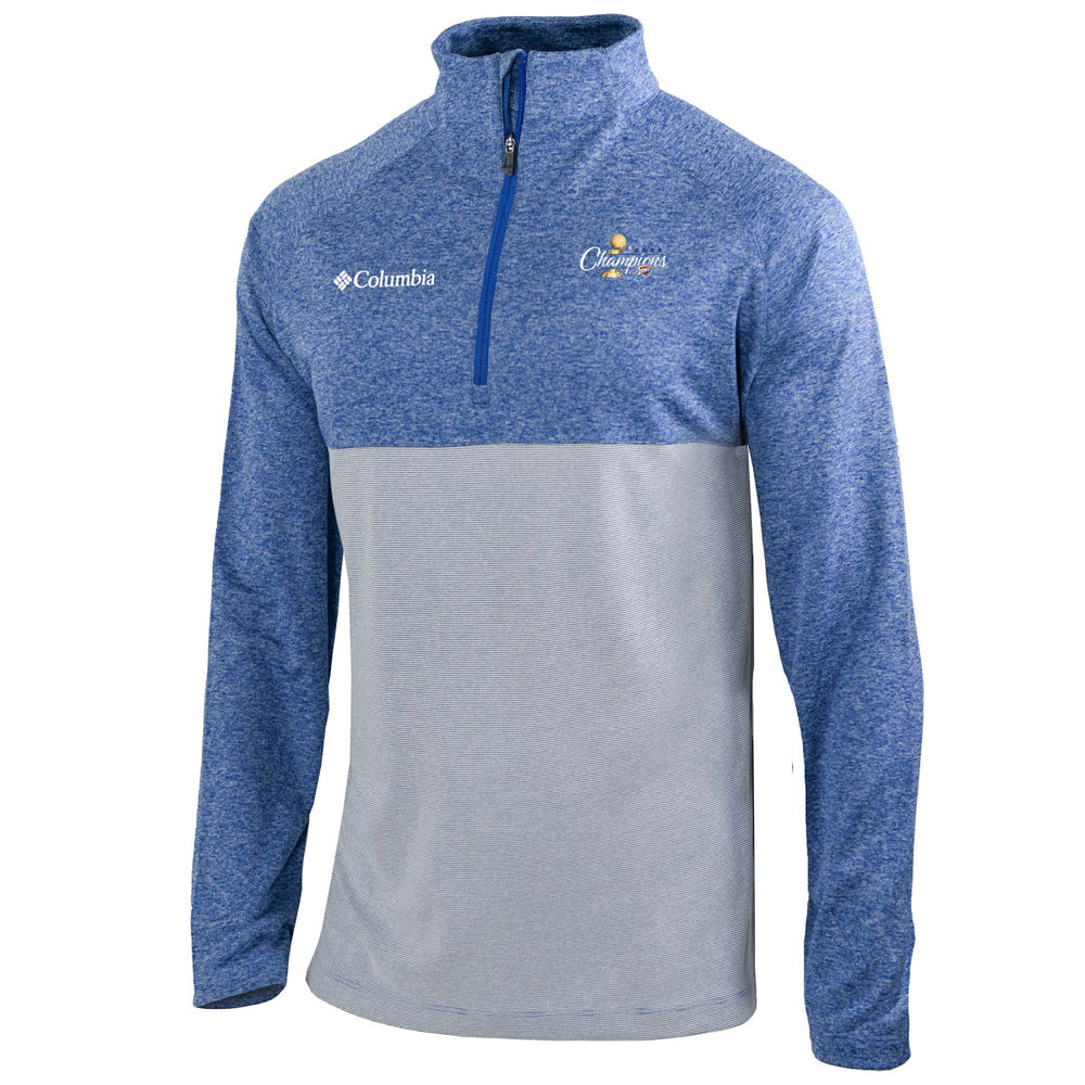 Blue Oklahoma City Thunder 2025 NBA Finals Champions Rockin' It Raglan Omni-Wick Quarter-Zip Pullover | NBA