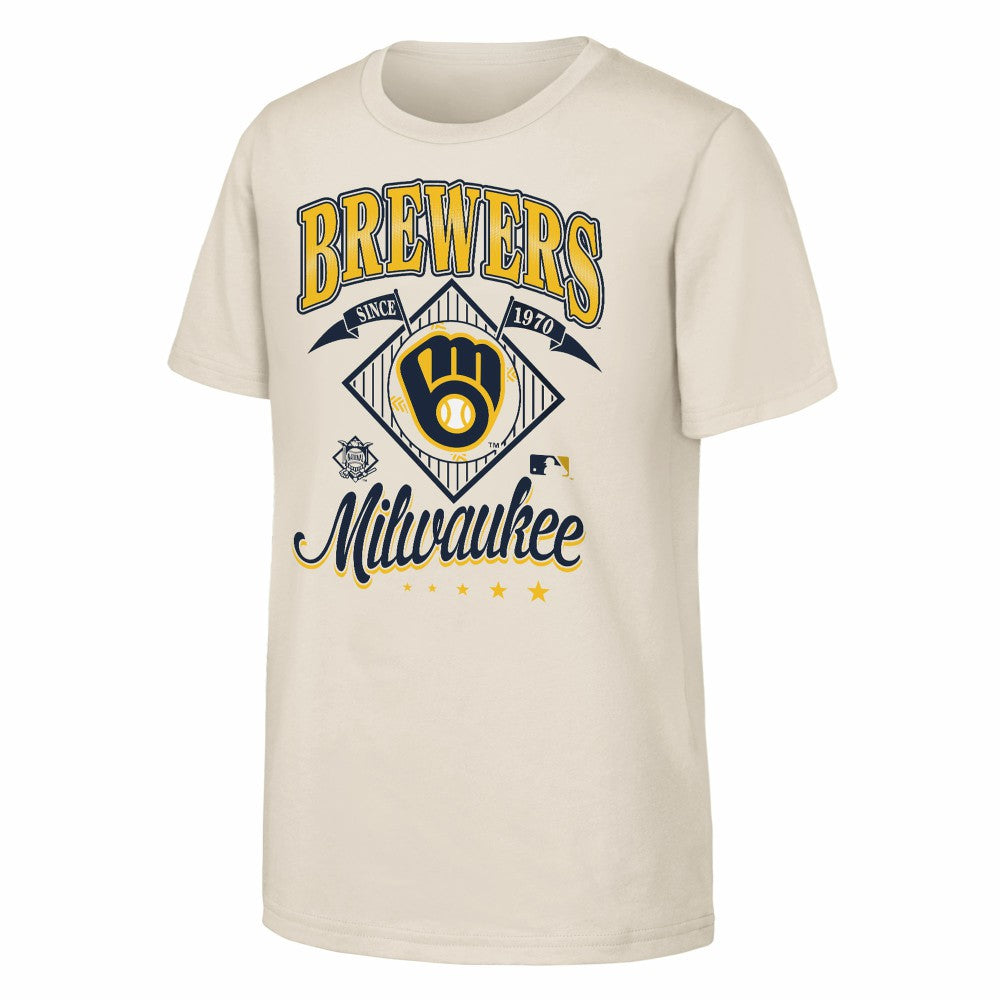 Milwaukee Brewers Outerstuff Youth Triple Hit T-Shirt - MLB T-shirts