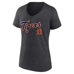 Detroit Tigers Women's Team Lockup V-Neck T-Shirt - MLB T-shirts
