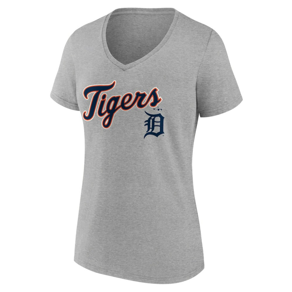 Detroit Tigers Women's Team Lockup V-Neck T-Shirt - MLB T-shirts