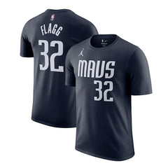 Navy Cooper Flagg Dallas Mavericks Jordan Brand 2025 NBA Draft First Round Pick Statement Edition Name & Number T-Shirt | NBA