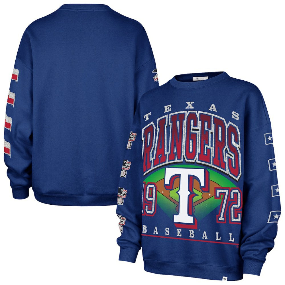 Texas Rangers '47 Women's Trendy Team Go Big Oversized Sweatshirt - MLB Sweatshirts