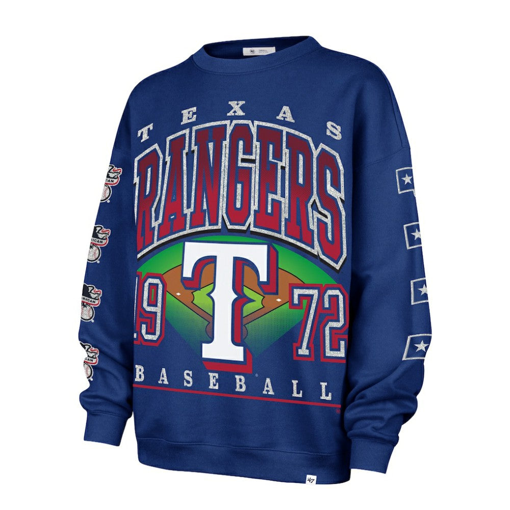 Texas Rangers '47 Women's Trendy Team Go Big Oversized Sweatshirt - MLB Sweatshirts