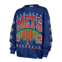 New York Mets '47 Women's Trendy Team Go Big Oversized Sweatshirt - MLB Sweatshirts