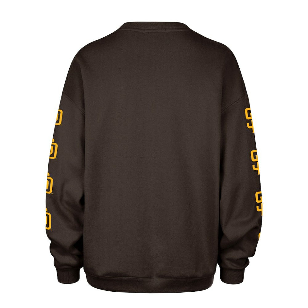 San Diego Padres '47 Women's Trendy Team Go Big Oversized Sweatshirt - MLB Sweatshirts