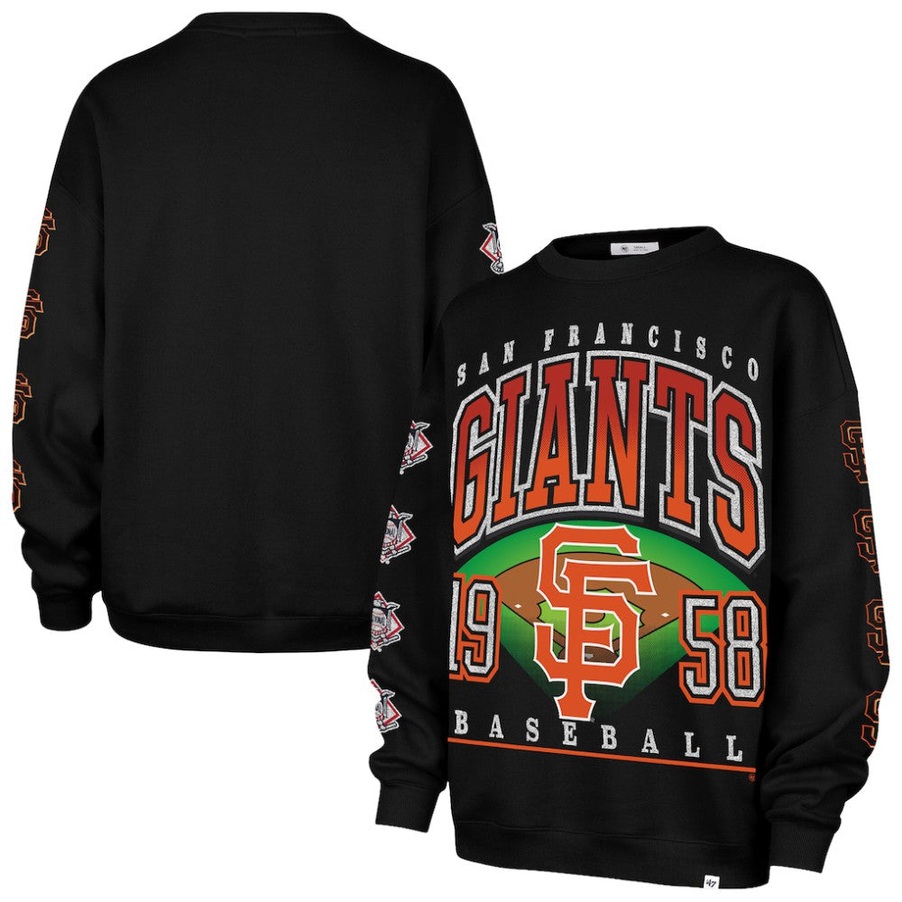 San Francisco Giants '47 Women's Trendy Team Go Big Oversized Sweatshirt - MLB Sweatshirts