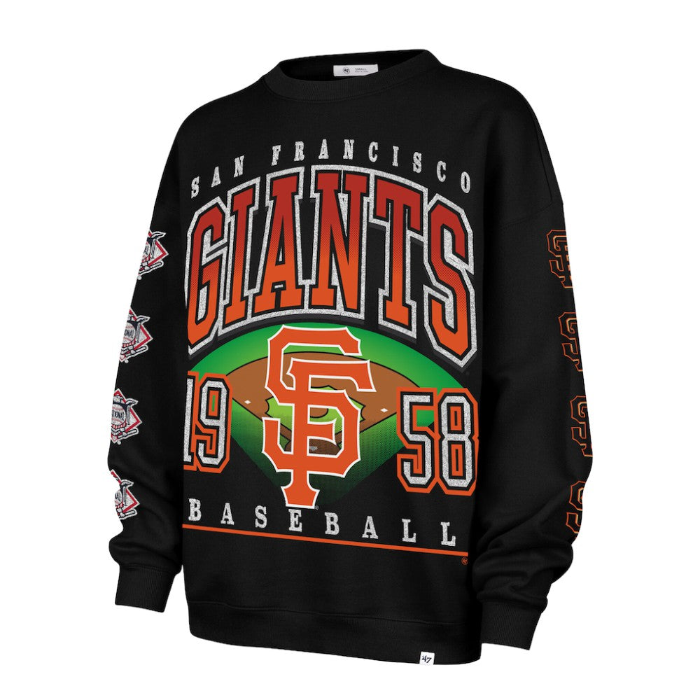 San Francisco Giants '47 Women's Trendy Team Go Big Oversized Sweatshirt - MLB Sweatshirts
