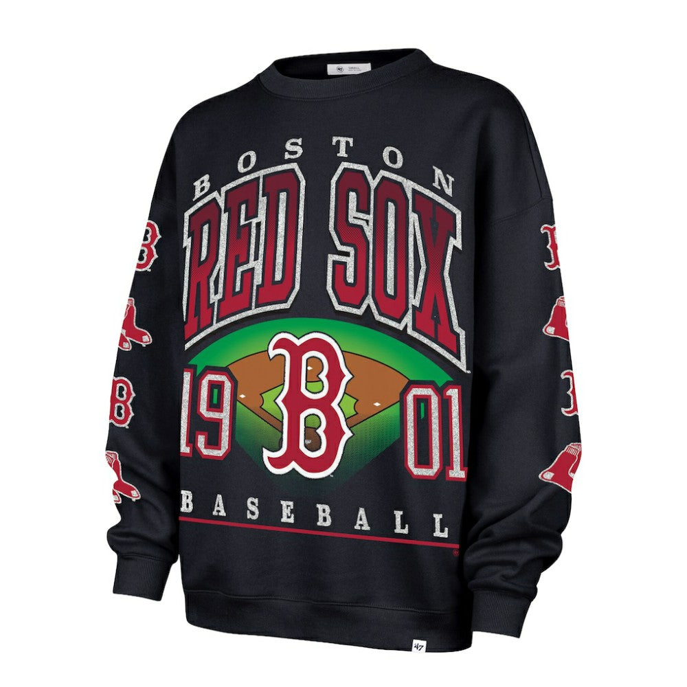 Boston Red Sox '47 Women's Trendy Team Go Big Oversized Sweatshirt - MLB Sweatshirts