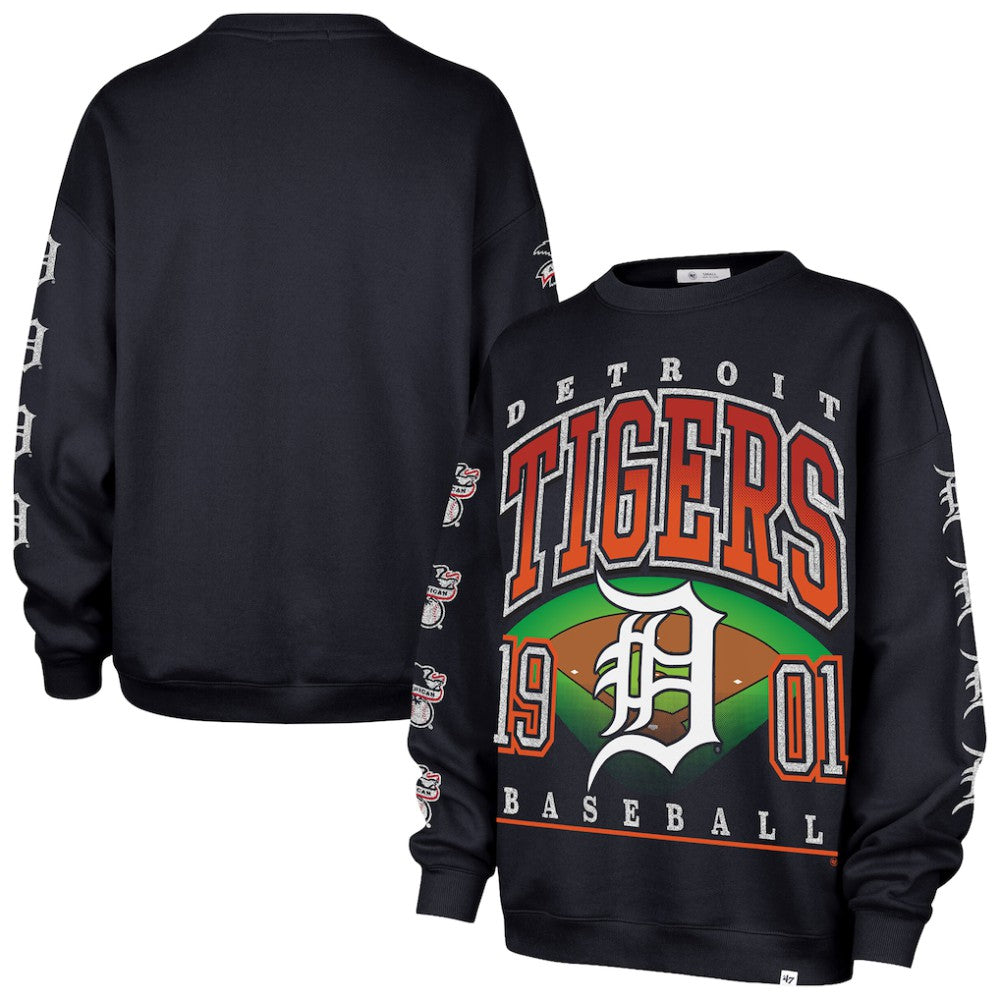 Detroit Tigers '47 Women's Trendy Team Go Big Oversized Sweatshirt - MLB Sweatshirts