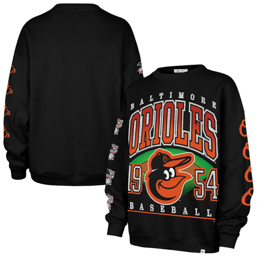 Baltimore Orioles '47 Women's Trendy Team Go Big Oversized Sweatshirt - MLB Sweatshirts