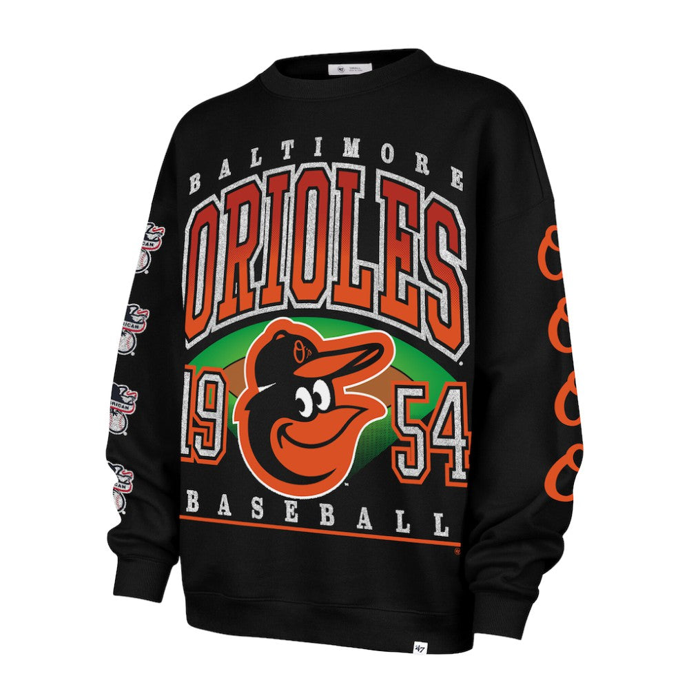 Baltimore Orioles '47 Women's Trendy Team Go Big Oversized Sweatshirt - MLB Sweatshirts