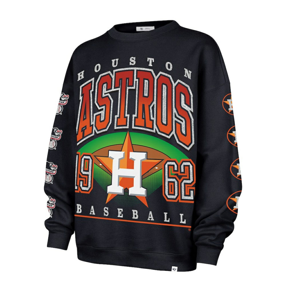Houston Astros '47 Women's Trendy Team Go Big Oversized Sweatshirt - MLB Sweatshirts