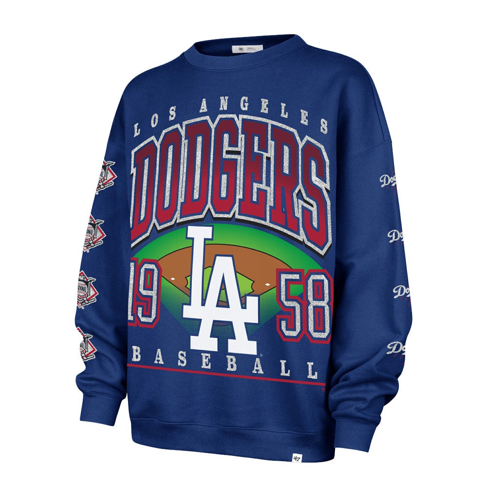 Los Angeles Dodgers '47 Women's Trendy Team Go Big Oversized Sweatshirt - MLB Sweatshirts