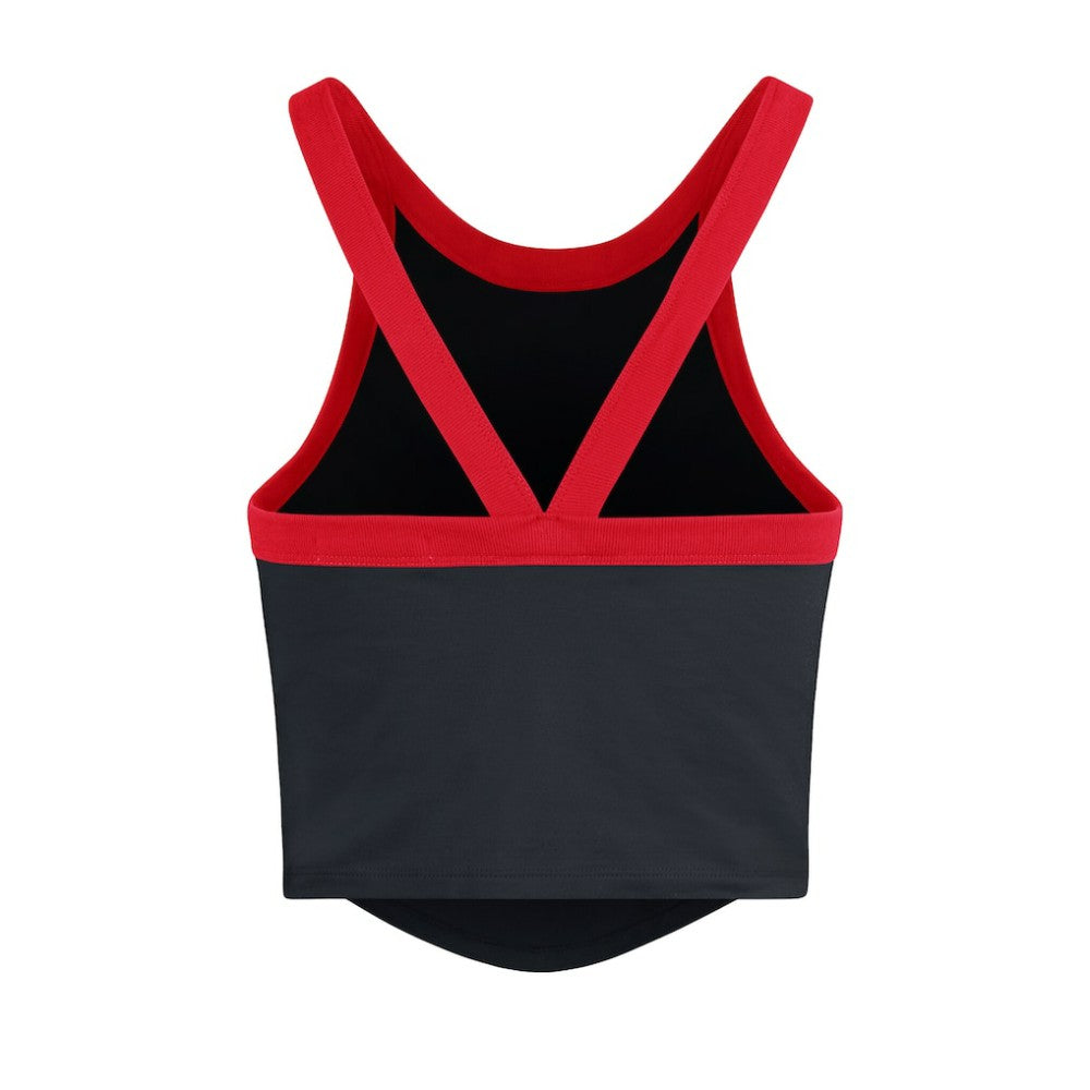 Atlanta Braves '47 Women's Trendy Team Rally Sporty Cropped Racerback Tank Top - MLB Tanks