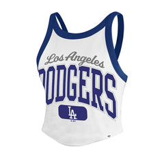 Los Angeles Dodgers '47 Women's Trendy Team Rally Sporty Cropped Racerback Tank Top - MLB Tanks