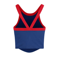 Chicago Cubs '47 Women's Trendy Team Rally Sporty Cropped Racerback Tank Top - MLB Tanks