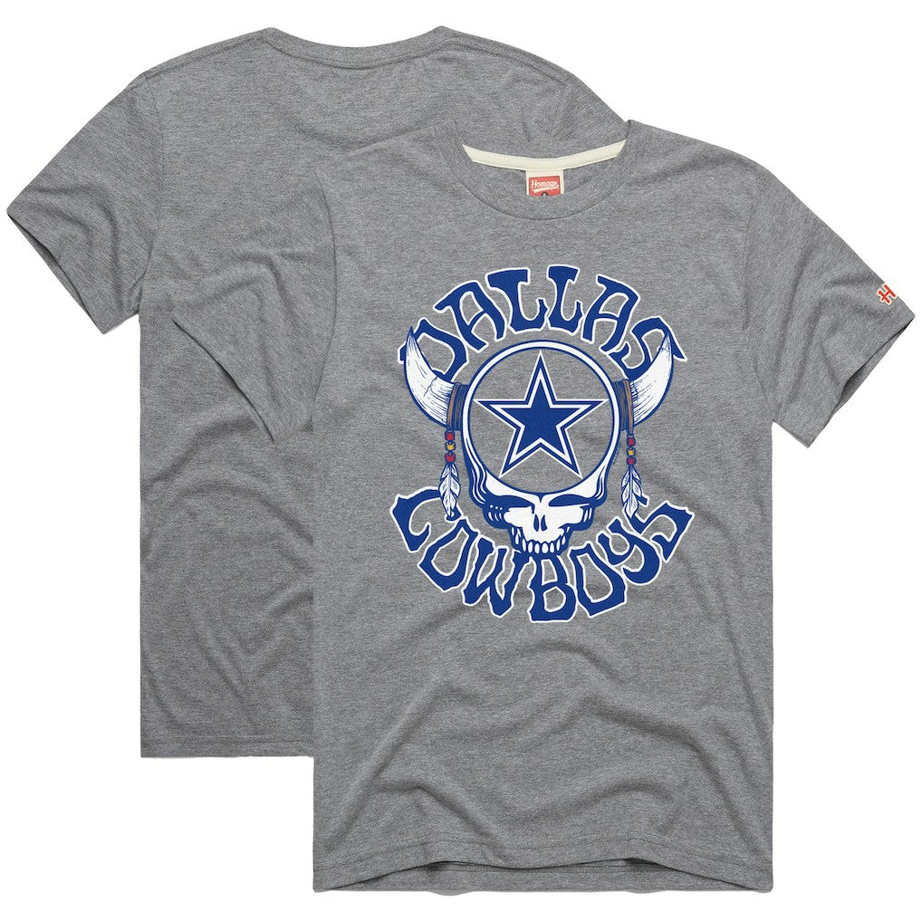 Dallas Cowboys Homage NFL x Grateful Dead Tri-Blend T-Shirt | NFL Discount