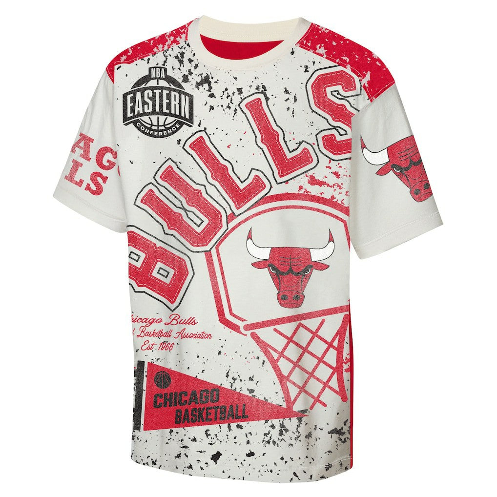 Cream Chicago Bulls Outerstuff Youth Top Player All-Over-Print T-Shirt sale | NBA