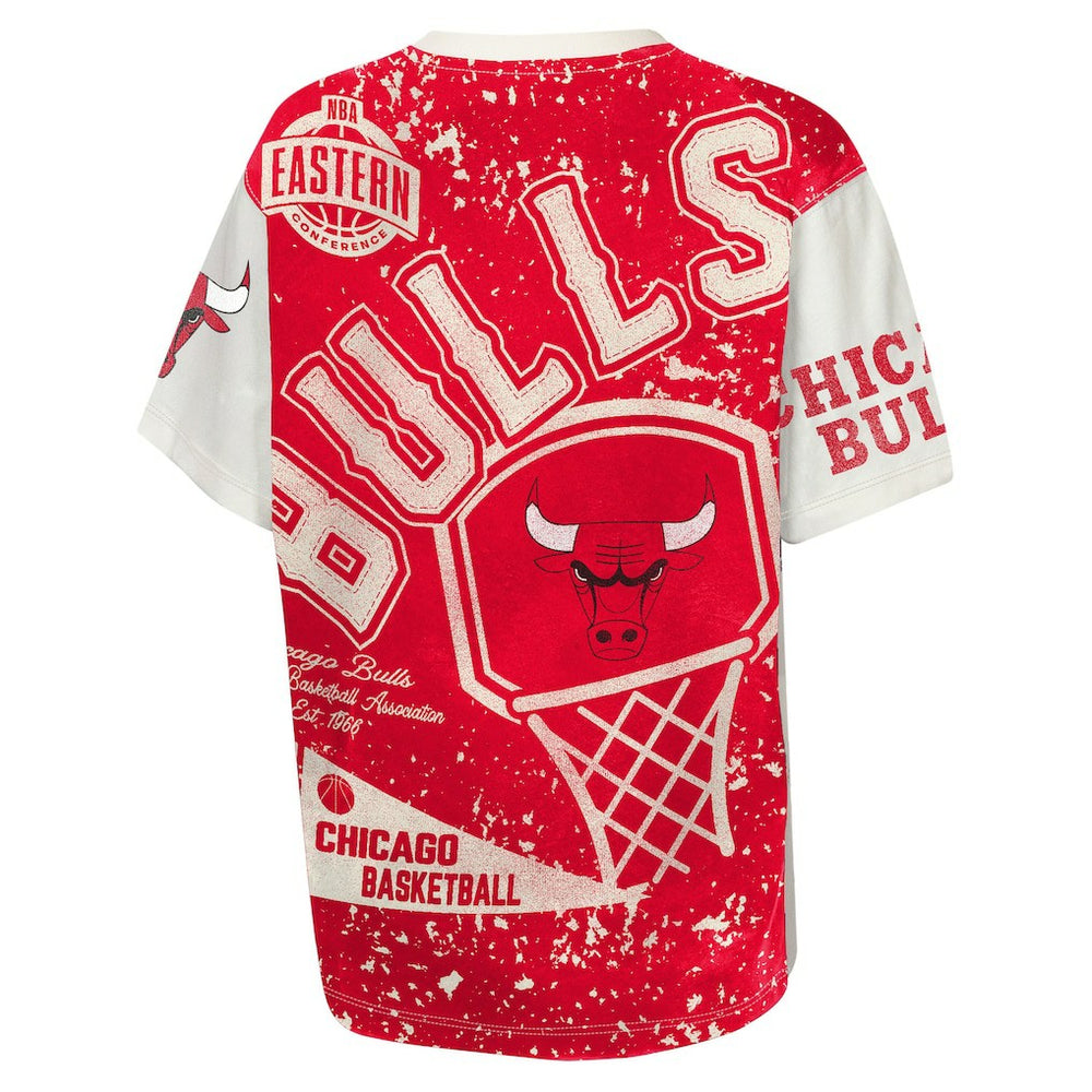 Cream Chicago Bulls Outerstuff Youth Top Player All-Over-Print T-Shirt sale | NBA