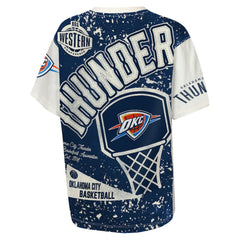 Cream Oklahoma City Thunder Outerstuff Youth Top Player All-Over-Print T-Shirt | NBA
