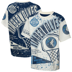 Cream Minnesota Timberwolves Outerstuff Youth Top Player All-Over-Print T-Shirt | NBA