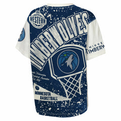 Cream Minnesota Timberwolves Outerstuff Youth Top Player All-Over-Print T-Shirt | NBA