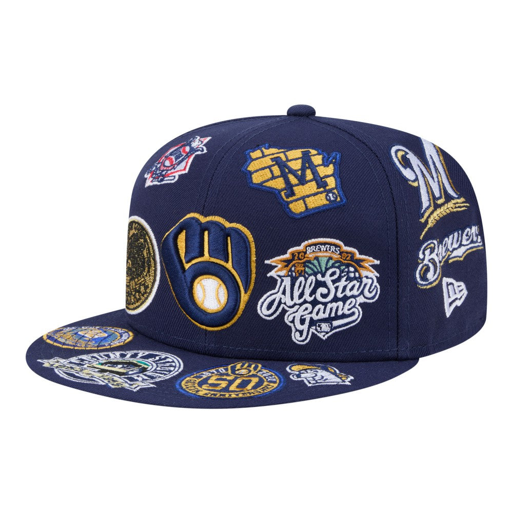 Milwaukee Brewers New Era All Over 59FIFTY Fitted Hat - MLB Hats