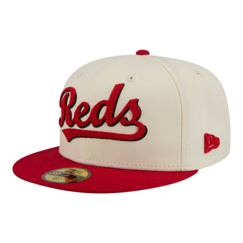 Cincinnati Reds New Era Two-Tone Stitch 59FIFTY Fitted Hat - MLB Hats