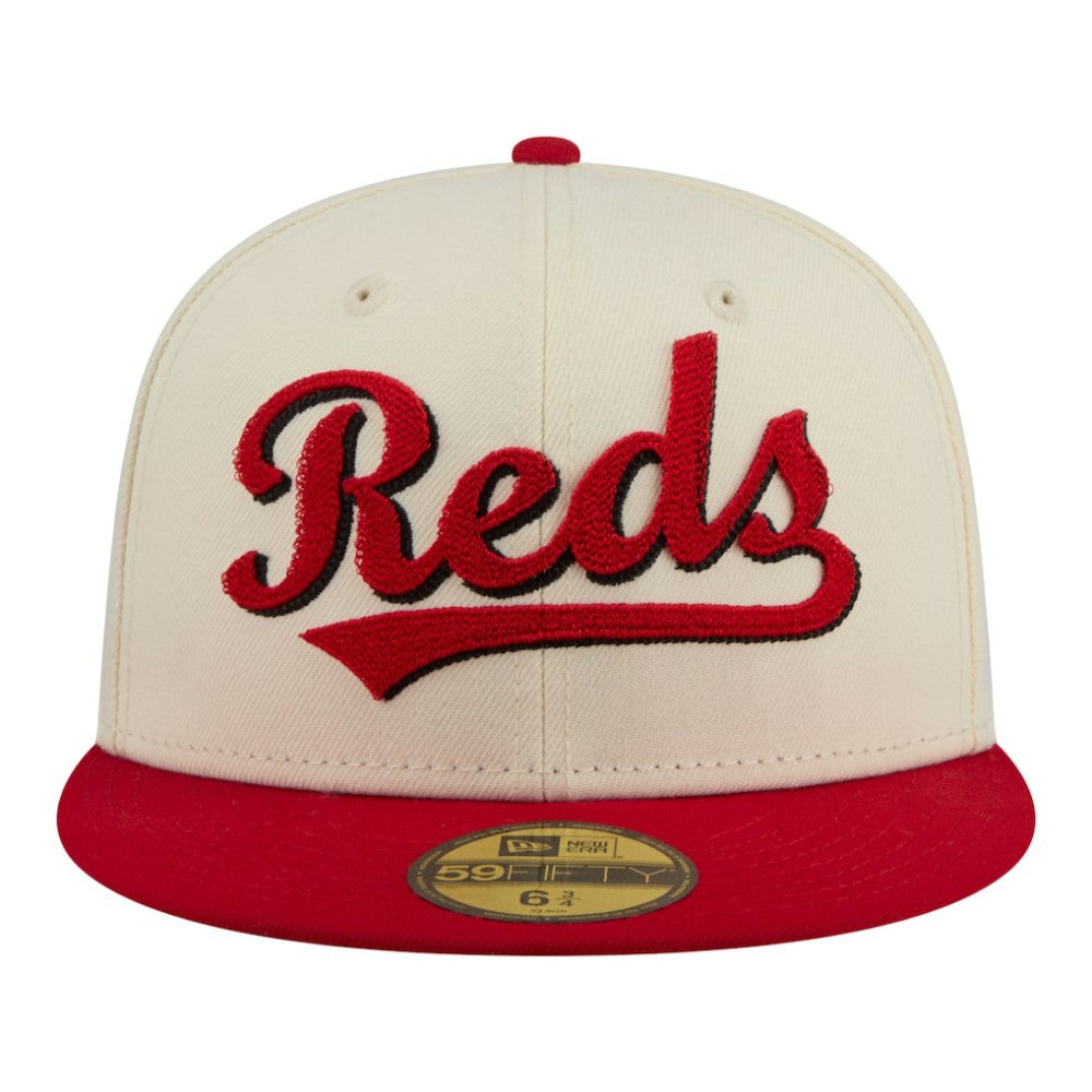 Cincinnati Reds New Era Two-Tone Stitch 59FIFTY Fitted Hat - MLB Hats
