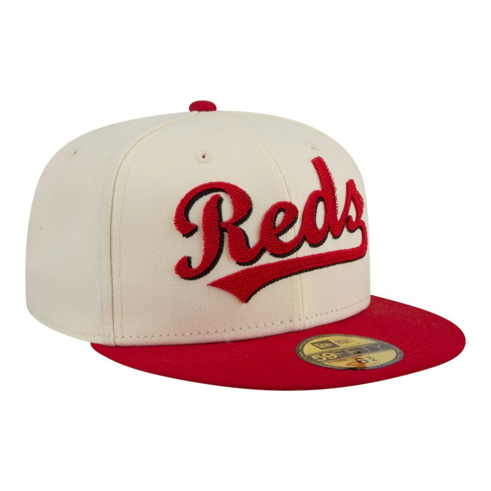 Cincinnati Reds New Era Two-Tone Stitch 59FIFTY Fitted Hat - MLB Hats