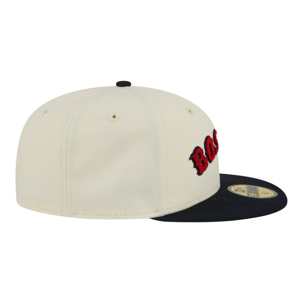 Boston Red Sox New Era Two-Tone Stitch 59FIFTY Fitted Hat - MLB Hats
