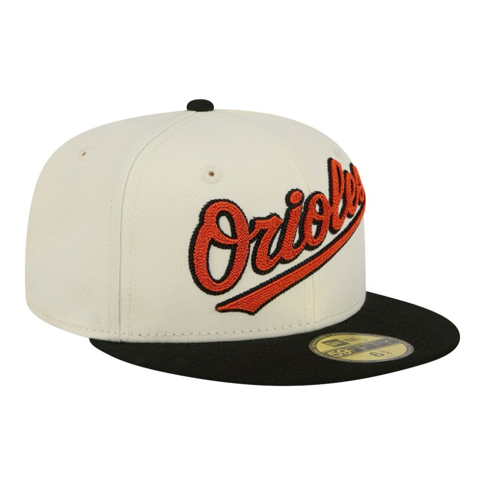 Baltimore Orioles New Era Two-Tone Stitch 59FIFTY Fitted Hat - MLB Hats