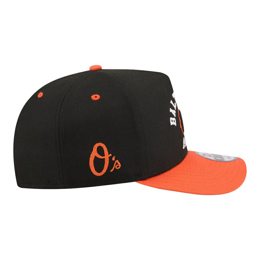 Baltimore Orioles New Era Arched A-Frame 9FIFTY Adjustable Hat - MLB Hats