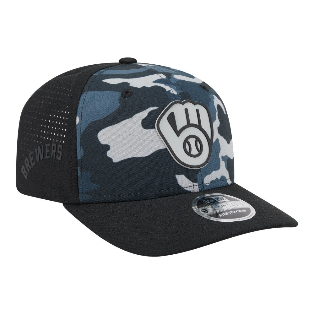 Milwaukee Brewers New Era Tonal Camo 9SEVENTY Stretch-Snap Hat - MLB Hats