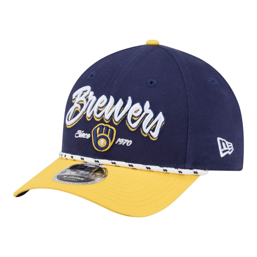 Milwaukee Brewers New Era Team Loyal 9FORTY M-Crown Adjustable Hat - MLB Hats