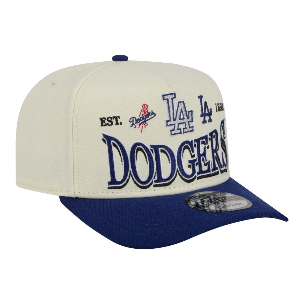 Los Angeles Dodgers New Era Throwback Tri-Hit A-Frame 9FIFTY Adjustable Hat - MLB Hats