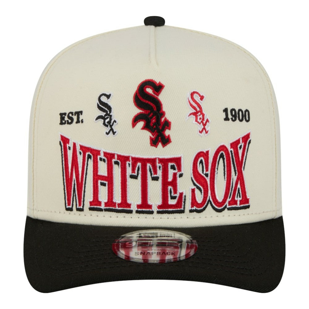 Chicago White Sox New Era Throwback Tri-Hit A-Frame 9FIFTY Adjustable Hat - MLB Hats