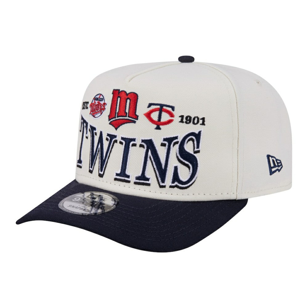 Minnesota Twins New Era Throwback Tri-Hit A-Frame 9FIFTY Adjustable Hat - MLB Hats