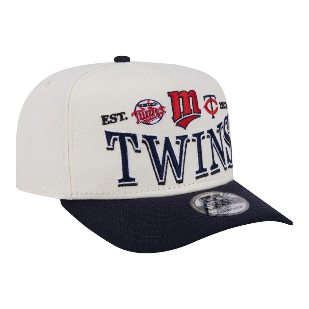 Minnesota Twins New Era Throwback Tri-Hit A-Frame 9FIFTY Adjustable Hat - MLB Hats