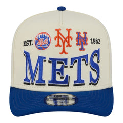 New York Mets New Era Throwback Tri-Hit A-Frame 9FIFTY Adjustable Hat - MLB Hats