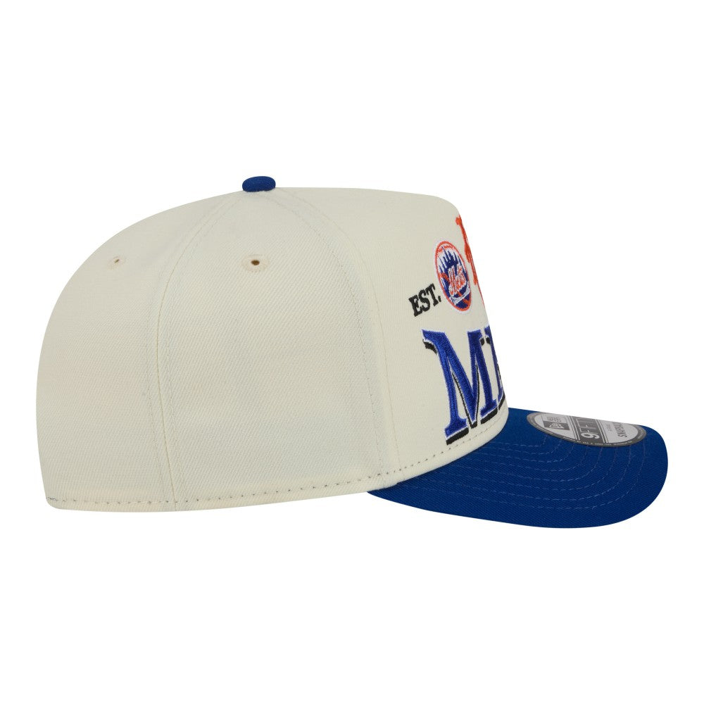 New York Mets New Era Throwback Tri-Hit A-Frame 9FIFTY Adjustable Hat - MLB Hats